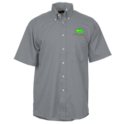 Soil Release Button Down SS Poplin Shirt - Men's - 24 hr