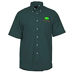 Soil Release Button Down SS Poplin Shirt - Men's - 24 hr