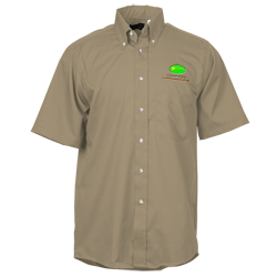 Soil Release Button Down SS Poplin Shirt - Men's - 24 hr