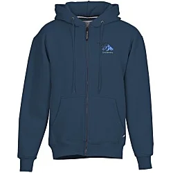 Cotton Rich Zip Front Hoodie - Embroidered
