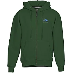 Cotton Rich Zip Front Hoodie - Embroidered