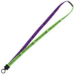 Two-Tone Cotton Lanyard - 5/8" - Plastic O-Ring - 24 hr