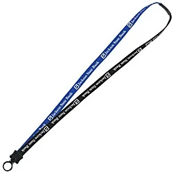 Two-Tone Cotton Lanyard - 5/8" - Plastic O-Ring - 24 hr