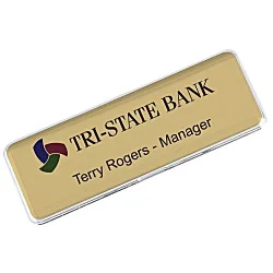 Click It Name Badge - 1" x 3" - Jeweler's Pinback