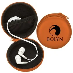 Ear Buds with Zippered Case