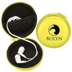 Ear Buds with Zippered Case