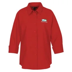Superblend 3/4 Sleeve Poplin Shirt - Ladies'