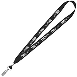 Lanyard with Metal Bulldog Clip - 3/4" - 24 hr