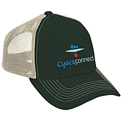 Contrast Stitch Mesh-Back Cap