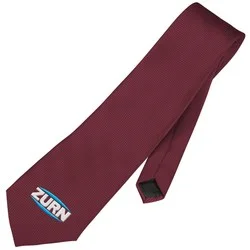 Solid Herringbone Polyester Tie