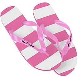 Striped Flip Flops