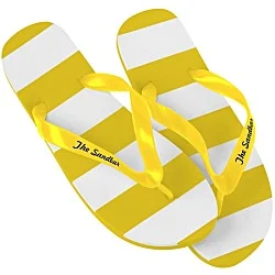 Striped Flip Flops