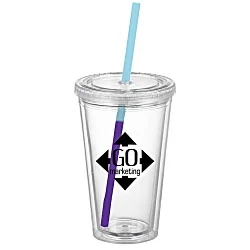 Victory Tumbler with Mood Straw - 16 oz.