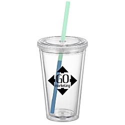 Victory Tumbler with Mood Straw - 16 oz.