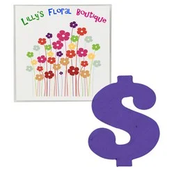 Plant-A-Shape Flower Seed Packet - Dollar Sign