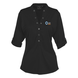 OGIO Poly Interlock Stay-Cool Henley - Ladies'