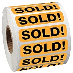 Sticker by the Roll - Rectangle - 1/2" x 2"