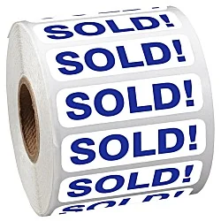 Sticker by the Roll - Rectangle - 1/2" x 2"