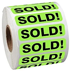Sticker by the Roll - Rectangle - 1/2" x 2"