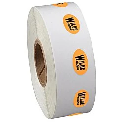 Sticker by the Roll - Oval - 3/8" x 5/8"