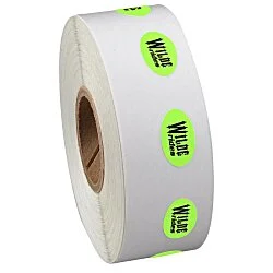 Sticker by the Roll - Oval - 3/8" x 5/8"