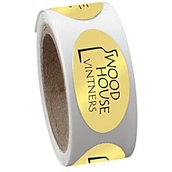 Sticker by the Roll - Oval - 1/2" x 1"