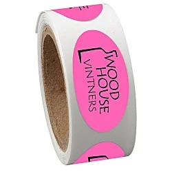 Sticker by the Roll - Oval - 1/2" x 1"