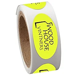 Sticker by the Roll - Oval - 1/2" x 1"
