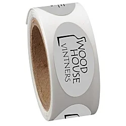 Sticker by the Roll - Oval - 1/2" x 1"