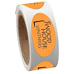 Sticker by the Roll - Oval - 1/2" x 1"