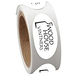 Sticker by the Roll - Oval - 1/2" x 1"