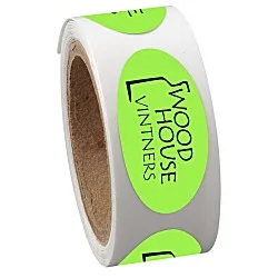 Sticker by the Roll - Oval - 1/2" x 1"