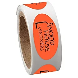 Sticker by the Roll - Oval - 1/2" x 1"