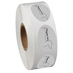 Sticker by the Roll - Oval - 3/4" x 1-1/8"