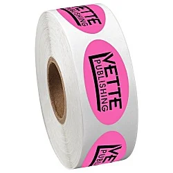 Sticker by the Roll - Oval - 3/4" x 1-1/2"