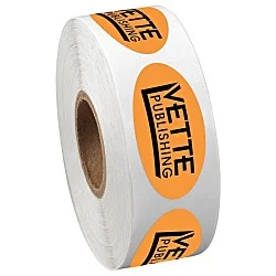 Sticker by the Roll - Oval - 3/4" x 1-1/2"