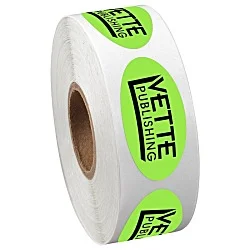 Sticker by the Roll - Oval - 3/4" x 1-1/2"