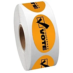 Sticker by the Roll - Oval - 1" x 1-3/4"