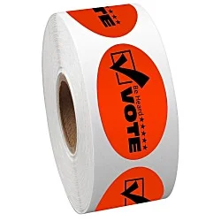 Sticker by the Roll - Oval - 1" x 1-3/4"