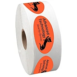 Sticker by the Roll - Oval - 1-1/16" x 2-1/8"