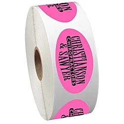 Sticker by the Roll - Oval - 1-1/4" x 2-1/4"