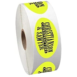 Sticker by the Roll - Oval - 1-1/4" x 2-1/4"