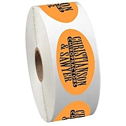 Sticker by the Roll - Oval - 1-1/4" x 2-1/4"