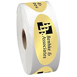 Sticker by the Roll - Oval - 1-1/4" x 3"