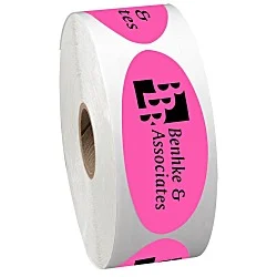 Sticker by the Roll - Oval - 1-1/4" x 3"