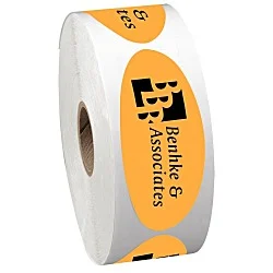 Sticker by the Roll - Oval - 1-1/4" x 3"