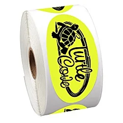 Sticker by the Roll - Oval - 1-3/4' x 3-5/8"