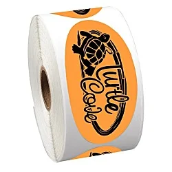 Sticker by the Roll - Oval - 1-3/4' x 3-5/8"