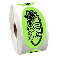 Sticker by the Roll - Oval - 1-3/4' x 3-5/8"