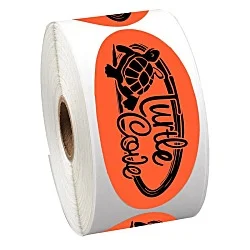 Sticker by the Roll - Oval - 1-3/4' x 3-5/8"